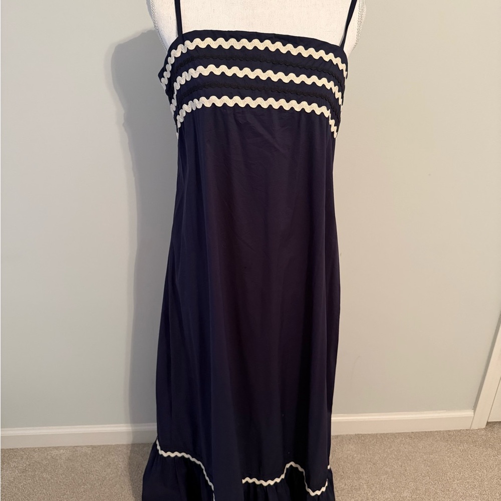 Vineyard Vines Navy and White Maxi Dress